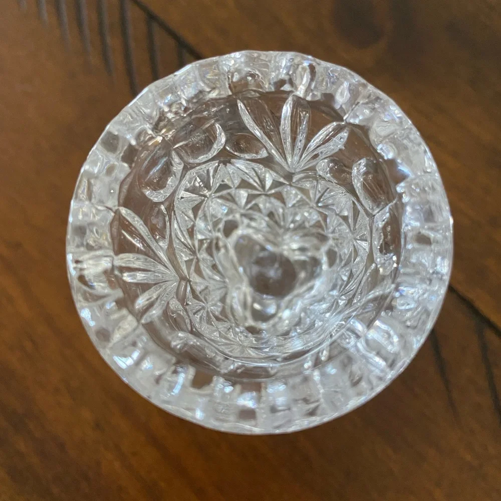 Hofbauer Byrdes Crystal Toothpick Holder Mini Vase Crystal Bird Decor Vintage